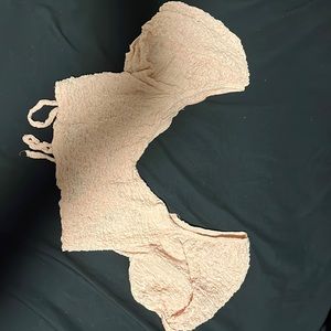 SheIn crocheted set in baby pink